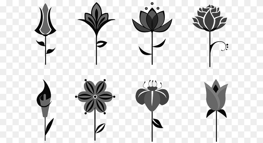 Abstract Plants Flower Vector, Leaf, Plant, Stencil, Art PNG
