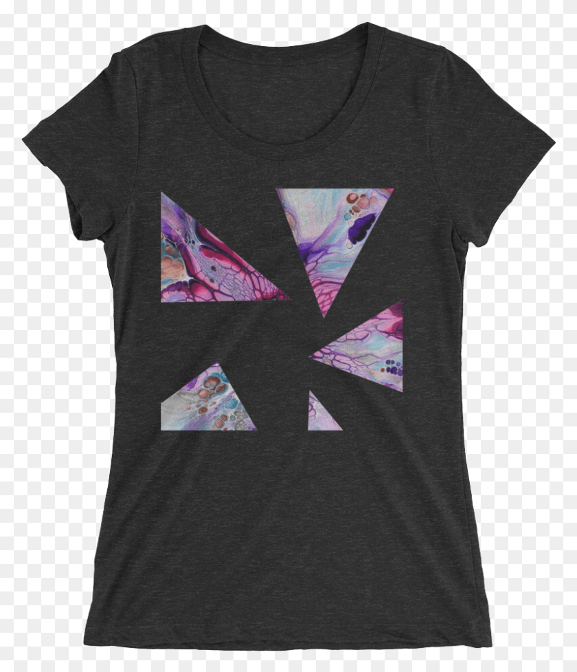 798x939 Diseño De Triángulo Abstracto Camiseta Para Damas 1 Sonya Deville Camisa, Ropa, Vestimenta, Camiseta Hd Png Descargar