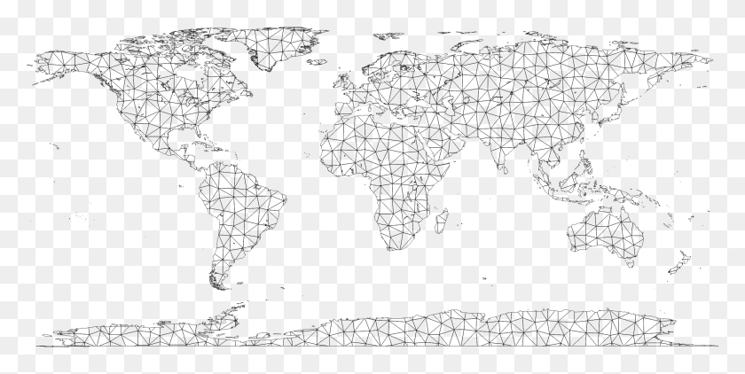 2356x1094 Abstract World Map Transparent Images World Map Wire Frame, Gray, World Of Warcraft HD PNG Download