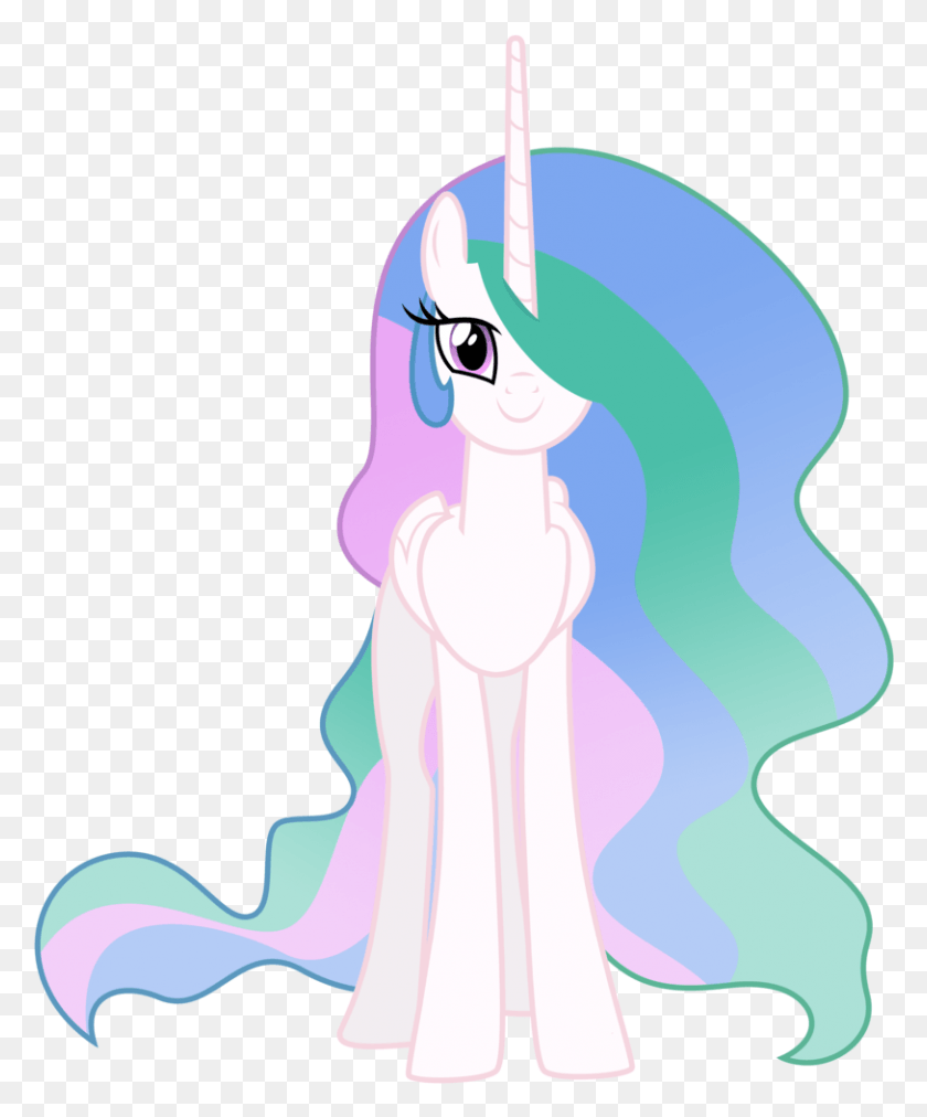 813x993 Absurd Res Accessory Less Edit Alicorn Princess Celestia Vector, Graphics, Pattern HD PNG Download