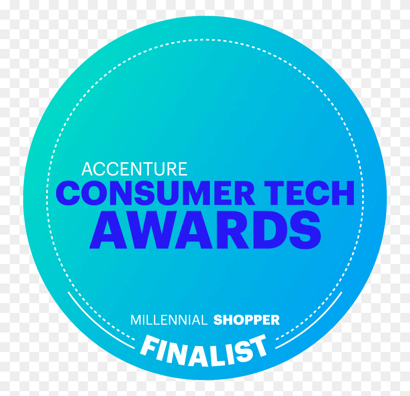 750x750 Accenture Consumer Tech Awards Circle, Label, Text, Sticker HD PNG Download