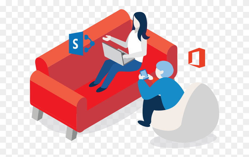 640x468 Access Office 365sharepoint Sofa Bed, Chair, Furniture, Text HD PNG Download