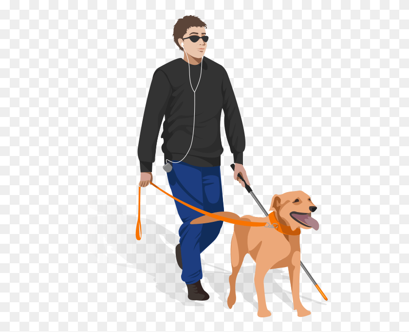 506x621 Accessibility Dog Walking, Person, Human, Strap HD PNG Download