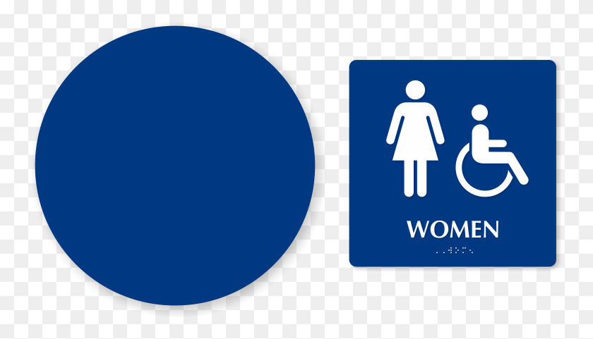 753x421 Accessible Women Pictogram Sign Bathroom Sign, Moon, Outer Space, Night HD PNG Download
