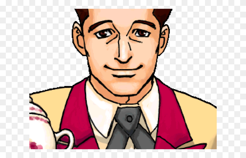 640x480 Ace Attorney Clipart Phoenix Wright Cartoon, Person, Human, Face HD PNG Download
