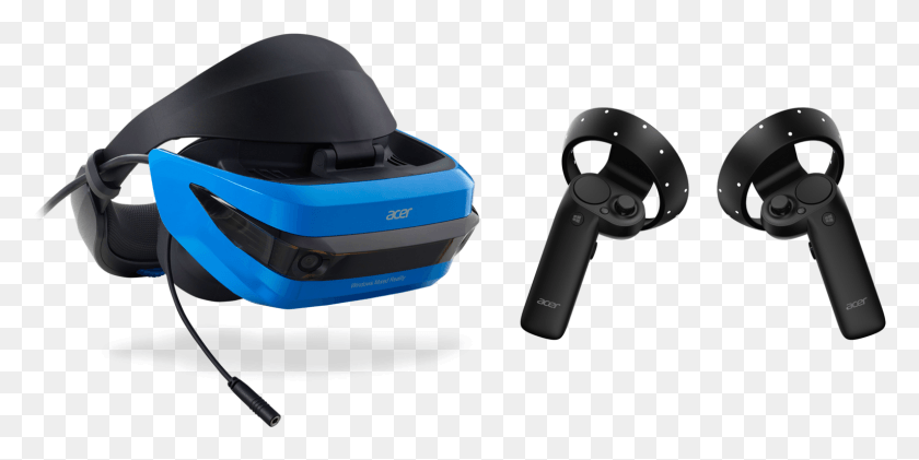 1531x709 Acer Windows Mixed Reality Hands On Acer Mixed Reality Headset, Helmet, Clothing, Apparel HD PNG Download