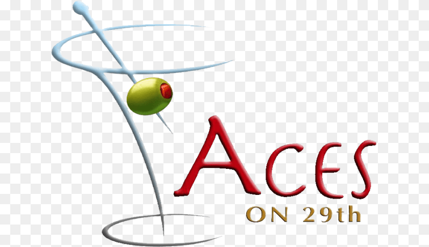 Aces On 29th Logo Aces On, Alcohol, Beverage, Cocktail, Martini Transparent PNG