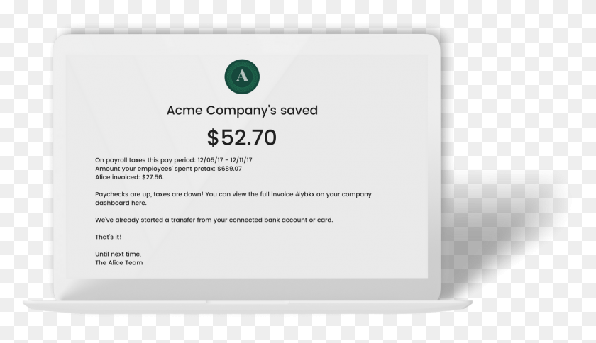 1421x774 Acme Invoice Parallel, Text, Business Card, Paper HD PNG Download