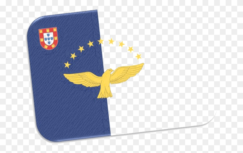 665x467 Acores 2017 09 20 Azores Flag Map, Bird, Animal, Envelope HD PNG Download