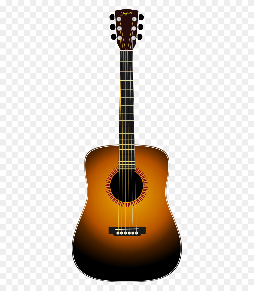 365x900 Acoustic Guitar Clipart, Leisure Activities, Musical Instrument, Bass Guitar HD PNG Download
