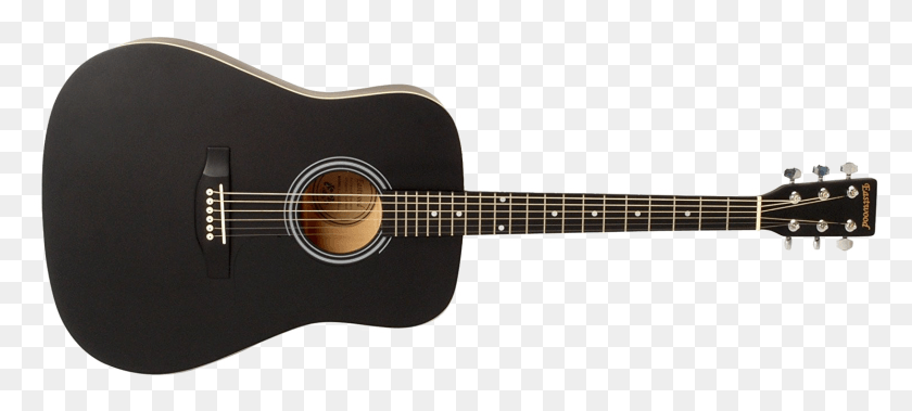 1489x609 Acoustic Guitar High Quality Image Vector Clipart Eastwood Acoustic Guitar Black, Leisure Activities, Musical Instrument, Bass Guitar HD PNG Download