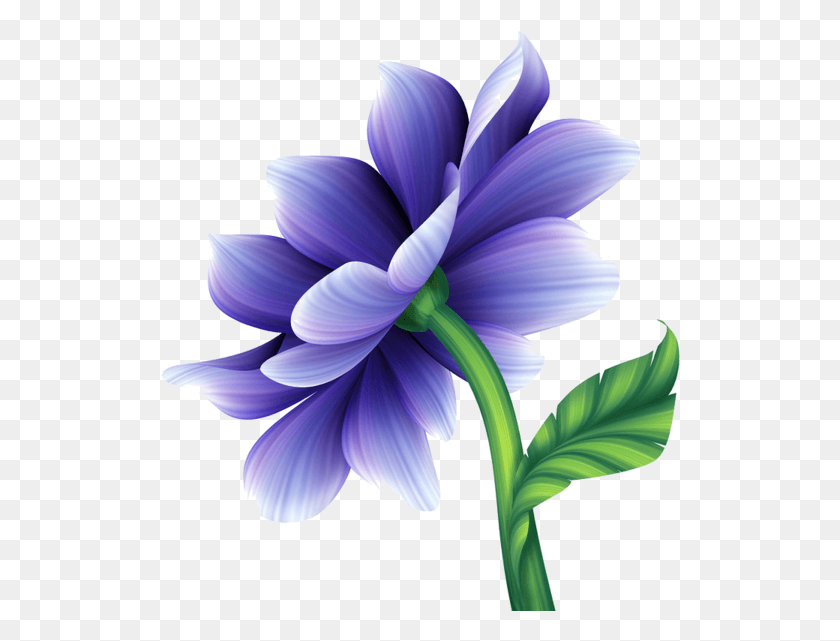 520x581 Descargar Png Pintura Acrílica Media Flores De Color Rosa Y Púrpura Una Una Flor Violeta Png, Planta, Flor, Dalia Hd Png