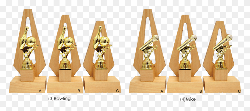 947x382 Acrylic Pattern Trophy Plywood, Gold HD PNG Download