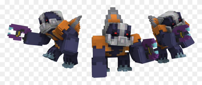 2877x1094 Descargar Png / Figura De Acción, Juguete, Robot, Minecraft Hd Png