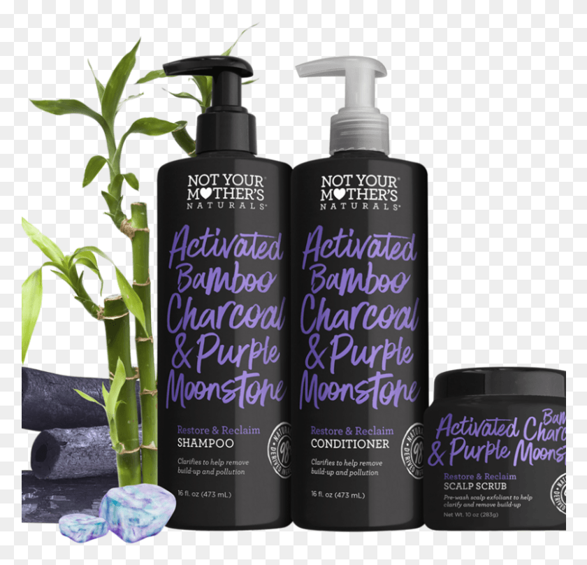 801x769 Activated Bamboo Charcoal Amp Purple Moonstone Not Your Mother39s Naturals, Bottle, Plant, Text HD PNG Download