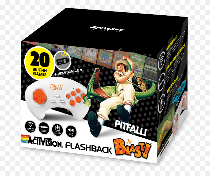 703x641 Descargar Png Activision Flashback Blast Pitfall Retro Gaming Activision Flashback Blast, Persona, Texto Hd Png