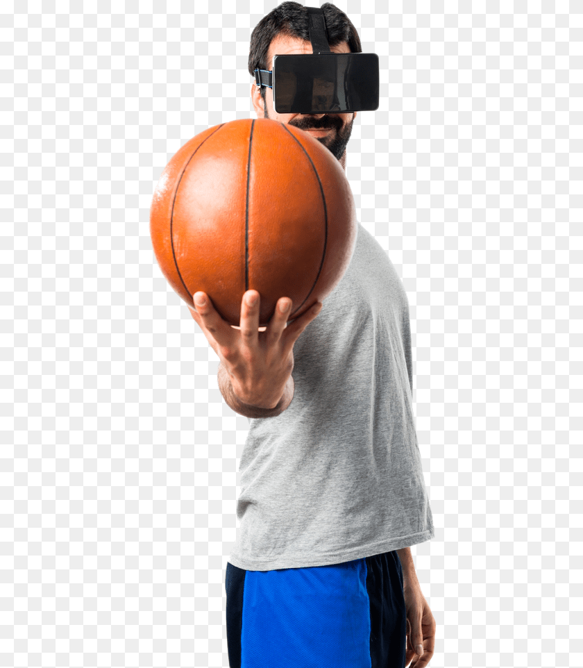 417x962 Actualits Virtual Reality, Ball, Basketball, Basketball (ball), Sport Sticker PNG