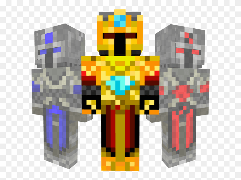624x567 Actually Not That Bad Golden Armor A Nice Looking Minecraft Knight Skin, Super Mario, Pac Man HD PNG Download