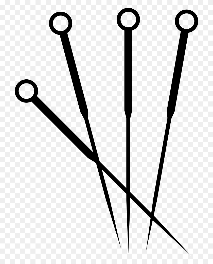 724x981 Acupuncture Needles Svg Icon Free Acupuncture Needles, Shovel, Tool, Arrow HD PNG Download