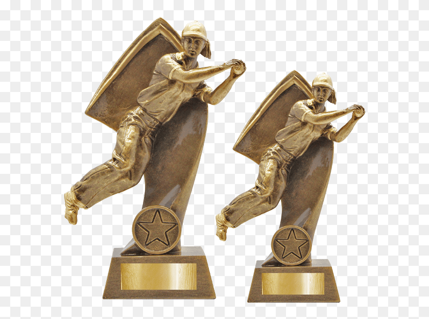 594x564 Ad Cricket Bronze Sculpture, Person, Human, Trophy HD PNG Download