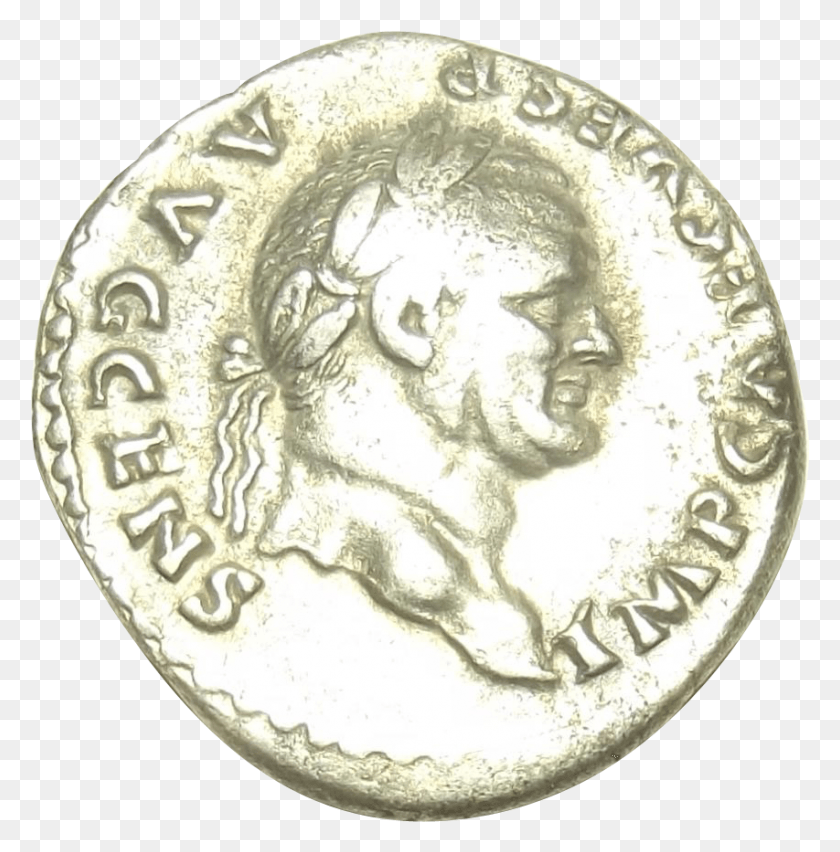 853x867 Монета Серебряного Денария Римского Императора Веспасиана, Деньги, Никель, Луна Png Скачать