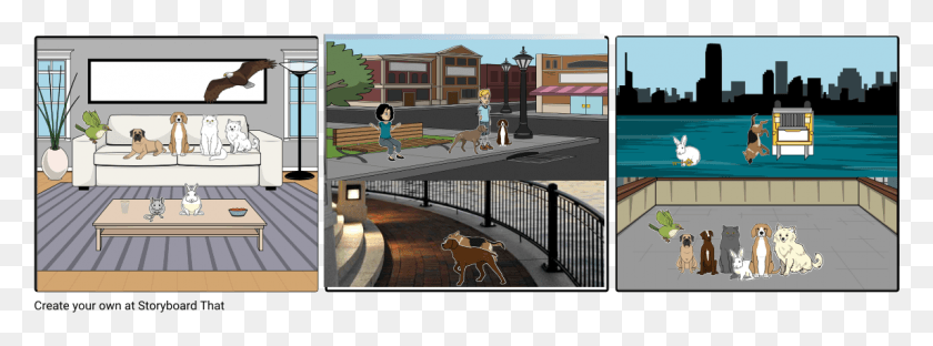 1145x370 Ad Storyboard Secret Life Of Pets Boardwalk, Person, Building, Handrail HD PNG Download