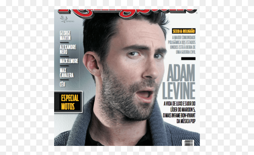 483x451 Adam Levine E Esposa Na Revista Capa, Magazine, Tabloid, Person HD PNG Download