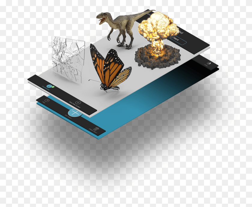 1171x948 Add 3d Objects To Your Photos, Animal, Advertisement, Text HD PNG Download