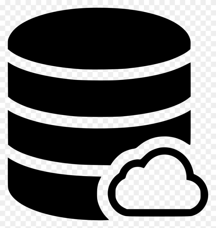 924x980 Add Database To Cloud Comments Cloud Database Icon, Barrel, Stencil, Keg HD PNG Download