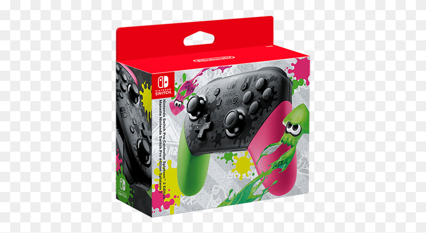 385x401 Add To Wish List Nintendo Switch Pro Controller Splatoon, Electronics, Box, Outdoors HD PNG Download