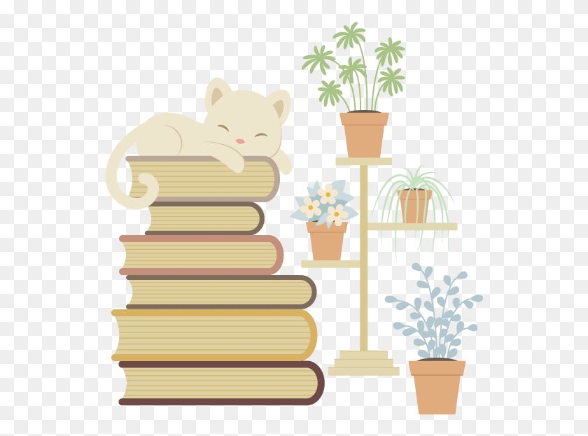 541x563 Adding The Cat And Books Cat On Books, Graphics, Person HD PNG Download