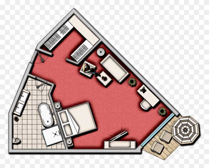 1000x790 Adems La Suite Junior Ofrece Una Vista Nica De Las Floor Plan, Floor Plan, Diagram, Plot Hd Png