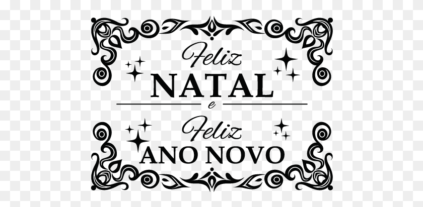 482x352 Adesivo De Parede Decorativo Moldura Feliz Natal Wedding Ornament Frame, Text, Alphabet, Symbol HD PNG Download