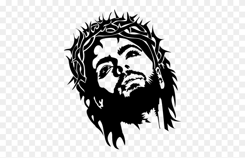 403x482 Адесиво Де Пареде Иисус Христос Татуировка Иисус Христос Племенной, Серый, Мир Варкрафта Png Скачать