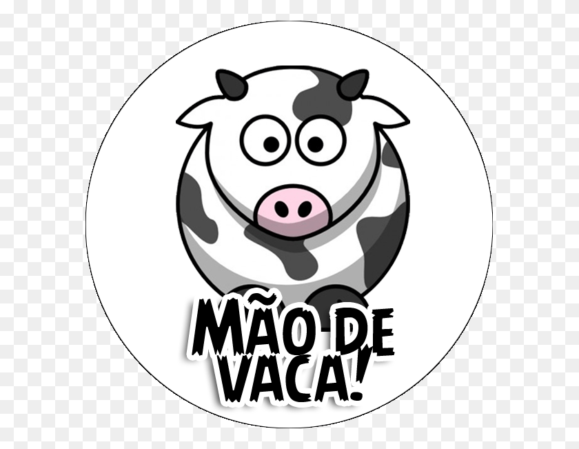 591x591 Adesivo Redondo M O De Vaca Happy Valentines Day Cow, Mammal, Animal, Text HD PNG Download
