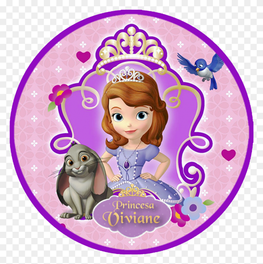 1152x1157 Adesivo Redondo Princesa Sofia Birthday Sofia The First, Purple, Figurine, Person HD PNG Download