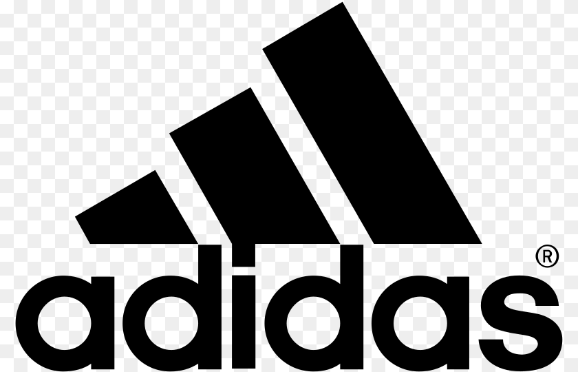 800x540 Adidas Logo, Gray PNG