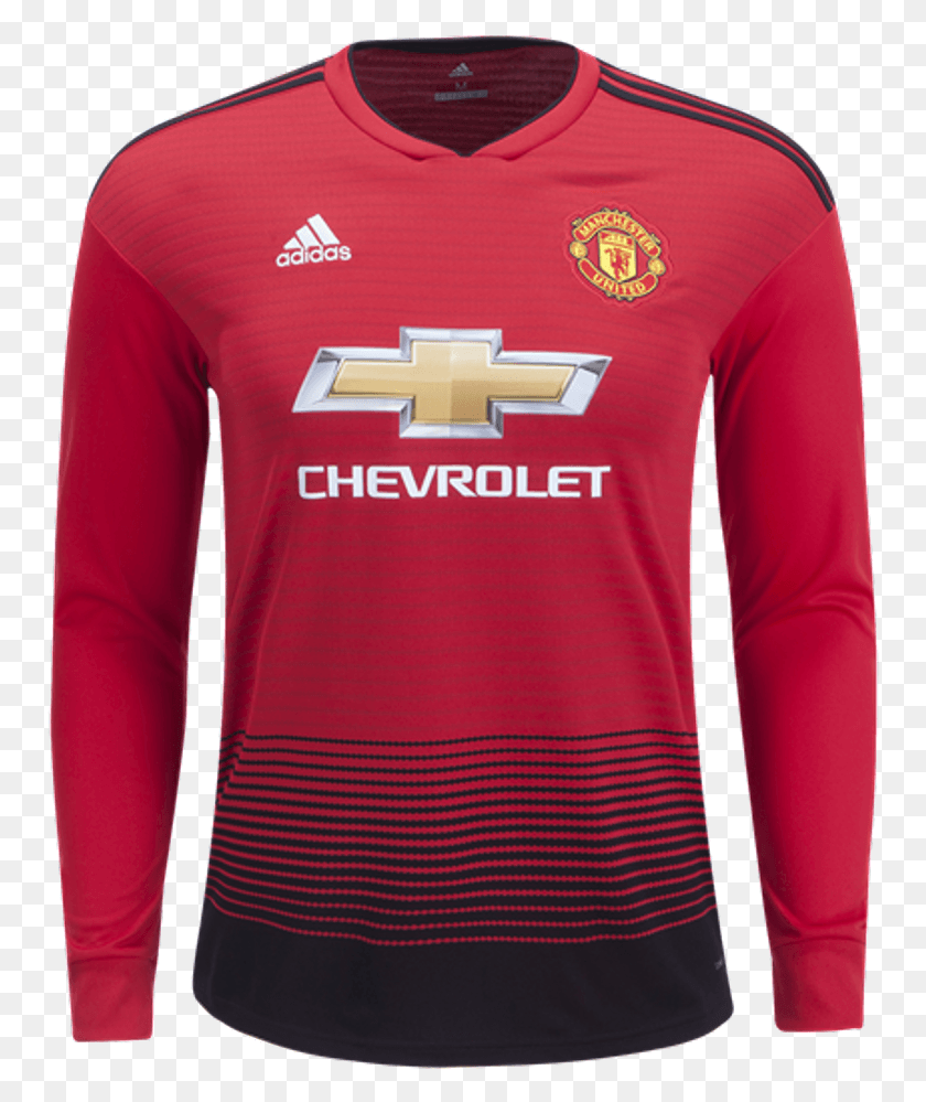 756x939 Adidas Manchester United Long Sleeve Home Jersey 1819 Jersey Manchester United Champions, Clothing, Apparel, Shirt HD PNG Download