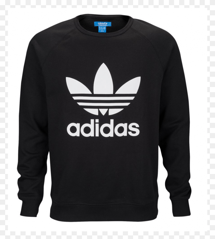 879x985 Adidas Originals Trefoil Crew Royal Blue Adidas Sweatshirt, Clothing, Apparel, Hoodie HD PNG Download