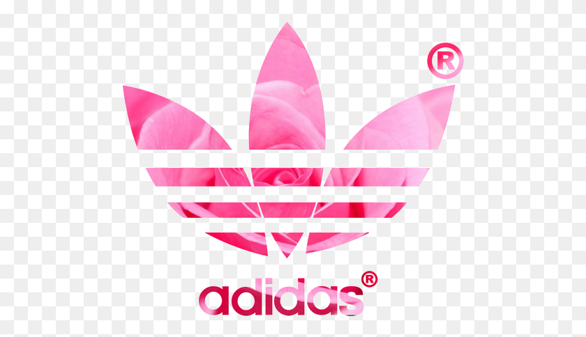 490x424 Adidas Прозрачные Изображения Розовое Золото Логотип Adidas, Плакат, Реклама, Графика Hd Png Скачать