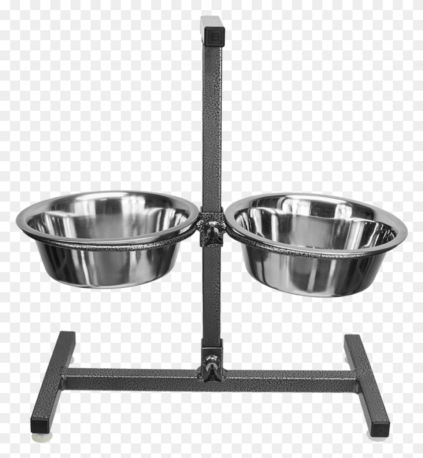 896x976 Adjustable Double Diner Elevated Dog Feeder Raised Dog Bowl, Bowl, Sink Faucet, Mixing Bowl HD PNG Download