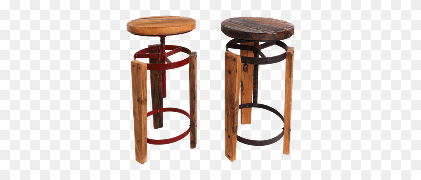 337x300 Adjustable Wooden Stool Bar Stool, Furniture, Bar Stool, Chair HD PNG Download