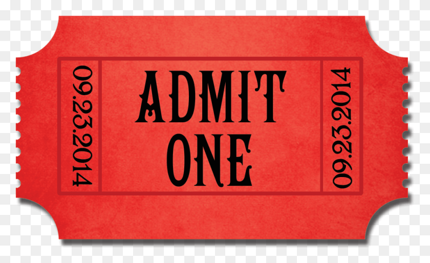 955x556 Admit One Ticket Simplified Red Admit One Ticket, Text, Word, Alphabet HD PNG Download