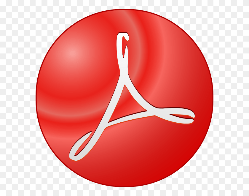 600x600 Adobe Acrobat Symbol Clip Art Adobe Acrobat Icon Round, Воздушный Шар, Мяч, Еда Hd Png Скачать