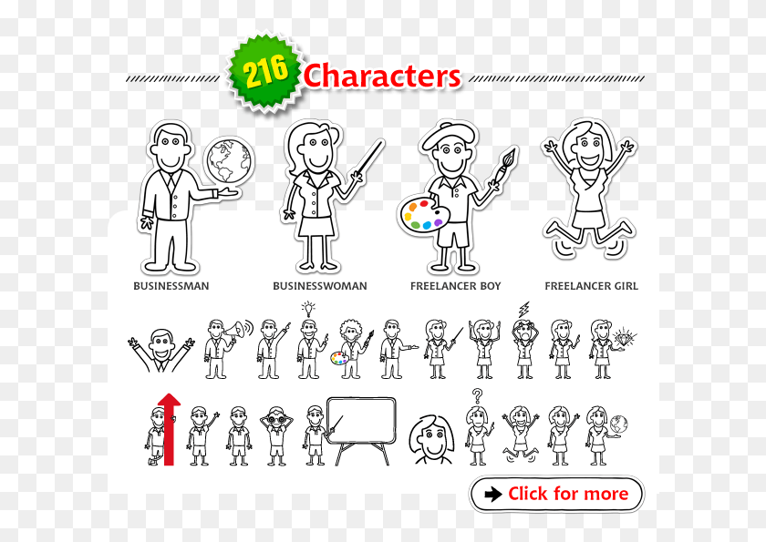 606x535 Adobe After Effects Template Whiteboard Animation Characters Free, Text, Label, Hand HD PNG Download