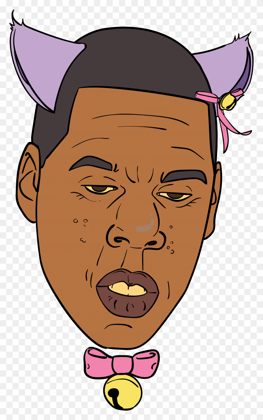 3898x6387 Adobe Illustrator Vector Of Jay Z In Kawaii Cat Girl Cartoon, Head, Face, Clothing HD PNG Download