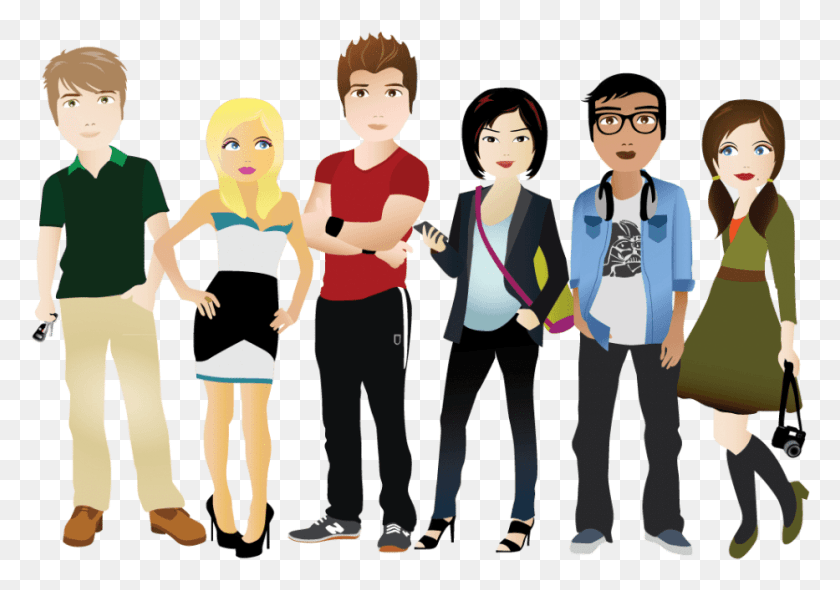 933x635 Adolescentes Animados Millennials Design, Person, Human, People HD PNG Download