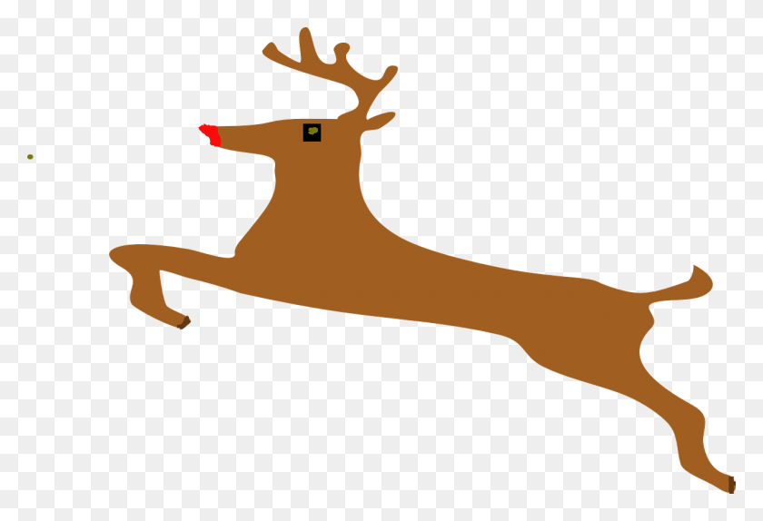 1280x845 Adorable 39rudolph39 Guides Santa39s Sleigh Straight To, Deer, Wildlife, Mammal HD PNG Download