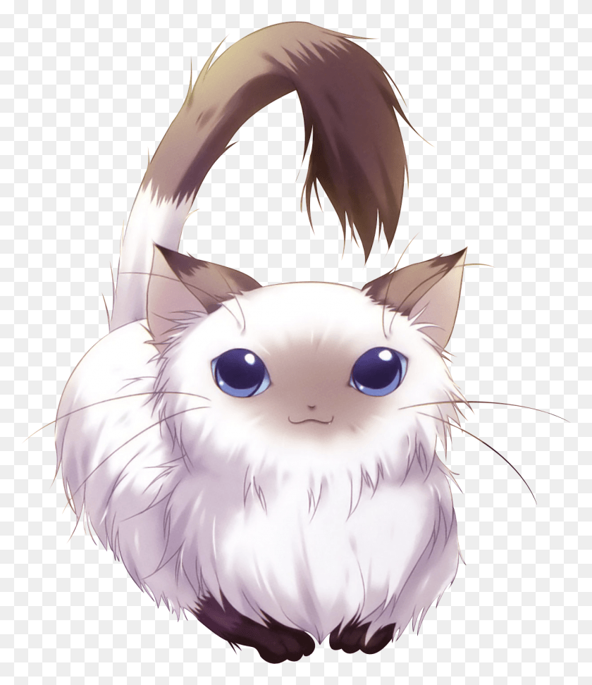 1231x1440 Adorable Anime Cats Render Chat, Angora, Cat, Pet HD PNG Download
