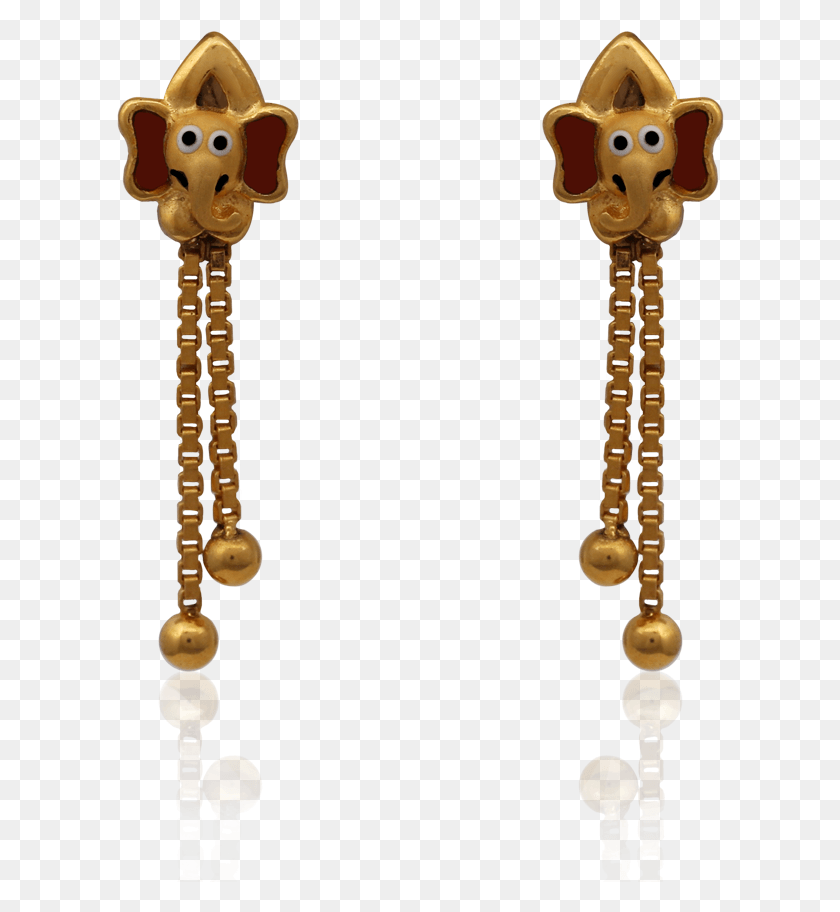 608x852 Adorable Gold Enamel Ganesha Danglers Cartoon, Accessories, Accessory, Jewelry HD PNG Download